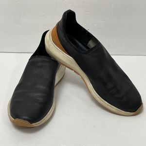 Vince Marlon Leather Sneaker Shoes Womens‎ US Size 8 Black Tan Slip On